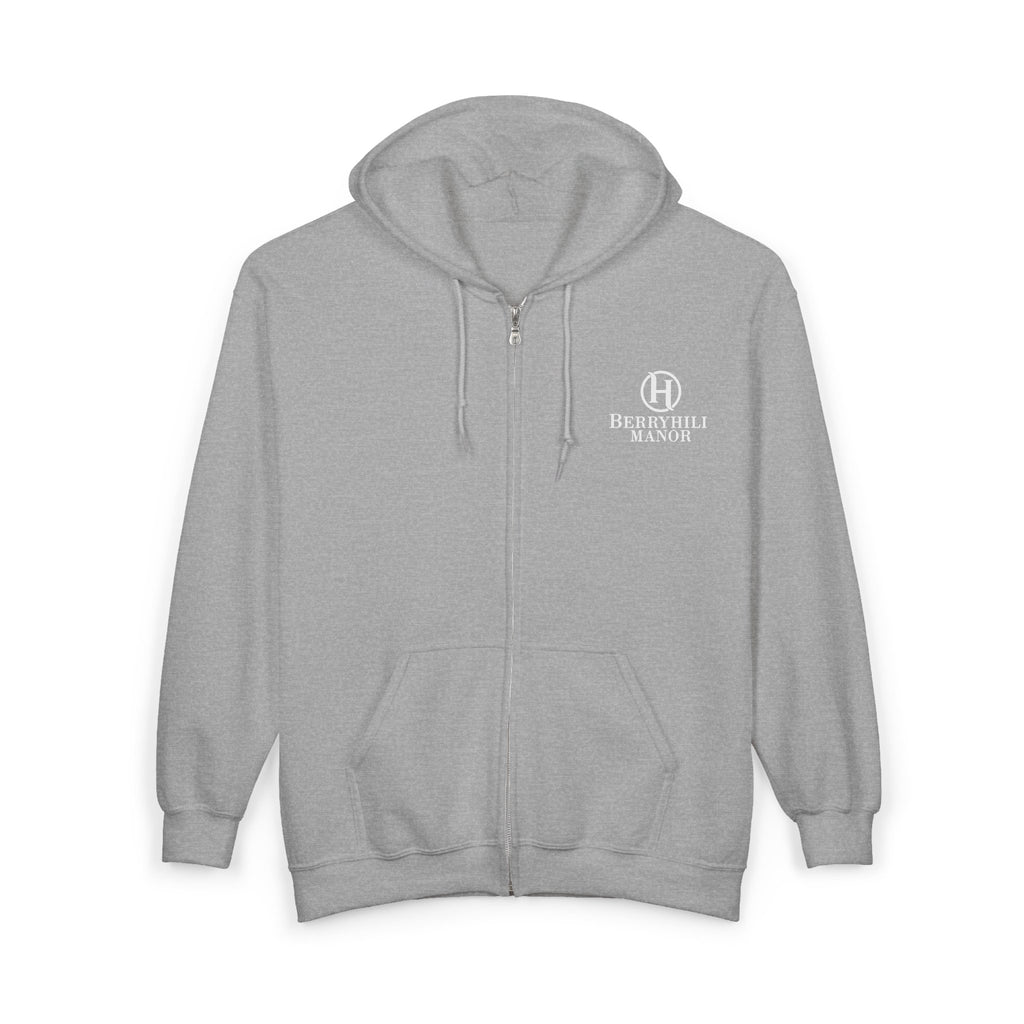 Berryhill Manor Logo — Men’s Black Full-Zip Sweatshirt